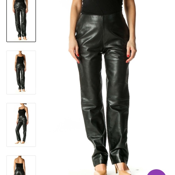 MUST GO 🥳NEW ITEM HUGO BUSCATTI  leather pants 🌸🌸 - Picture 6 of 12